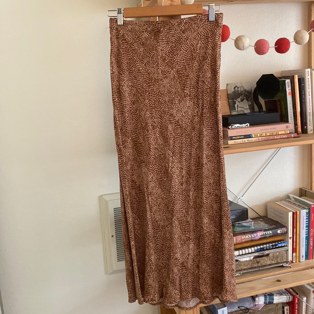 Snake skin pattern skirt